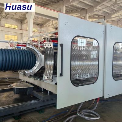 Double Wall Corrugated Pipe Extrusion Line Unique For Dual Wall Pipe Production Line