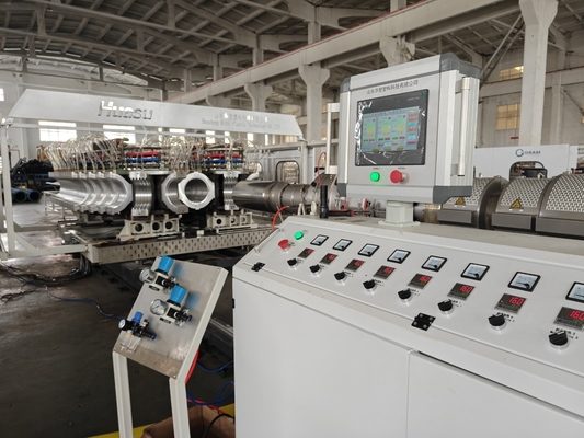 Twin Screw Extruder Durable Pvc Pipe Extrusion Line For Water Drainage