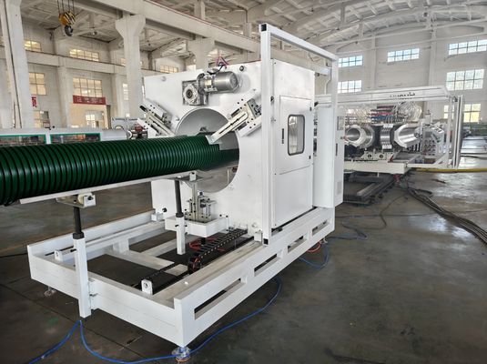Double Wall High Speed Pvc Pipe Extrusion Machine , Corrugated Pipe Making Machine