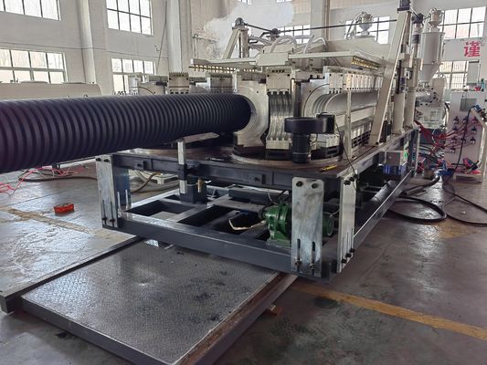 HDPE Double Wall Corrugated Pipe Extrusion Line 380V