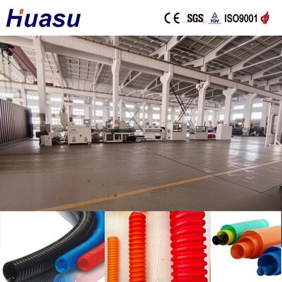 HDPE Corrugated Pipe Plant with PLC Control Touch Screen Interface for 32mm - 1600mm Pipe ID and Air Water Cooling Options