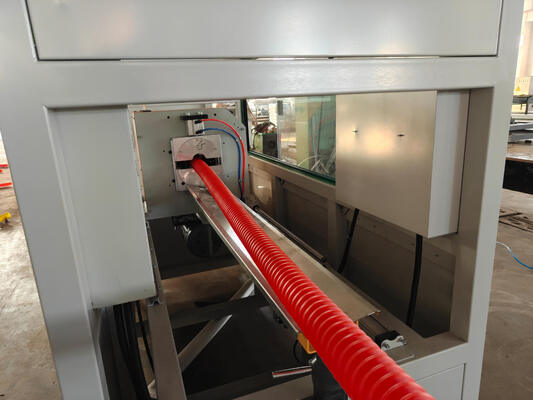 Double Wall Corrugated Pipe Extrusion Line with Siemens Frequency Controller and Barrel Screw HV>740 for PE Pipe Production