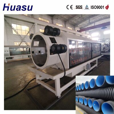 PLC Controlled Double Wall Corrugated Pipe Extrusion Line for 32-1600mm Diameter with High Productivity