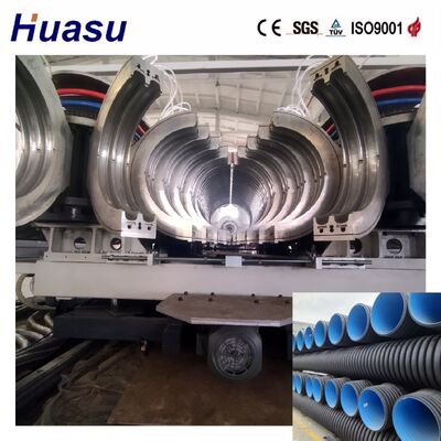 Automatic Belling-on-line Double Wall Corrugated Pipe Extrusion Line with PLC Control for 32-1600mm Diameter Pipes