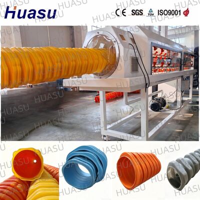 Square Mouth HDPE Plastic Corrugated Conduit Extrusion Line Electrical Cable Protection Pipe Production Equipment