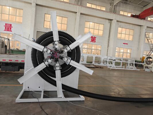 Single Screw Extruder DWC Pipe Extrusion Line Utilizing Belling-on-line Expansion Mode Competitive Streamlined Operation