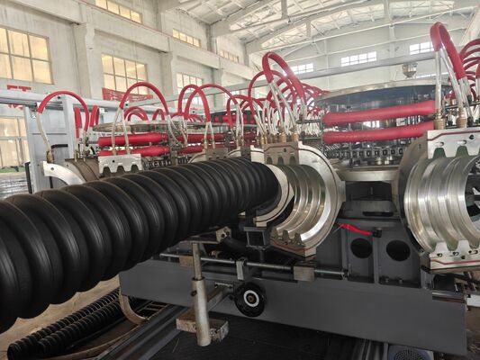Single Screw Extruder DWC Pipe Extrusion Line Utilizing Belling-on-line Expansion Mode Competitive Streamlined Operation