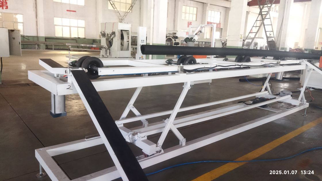 สายการผลิตท่อลูกฟูกสองชั้นอัตโนมัติ พร้อมมอเตอร์ Siemens และระบบควบคุม PLC สำหรับการผลิต 8-15 กก./ชม.