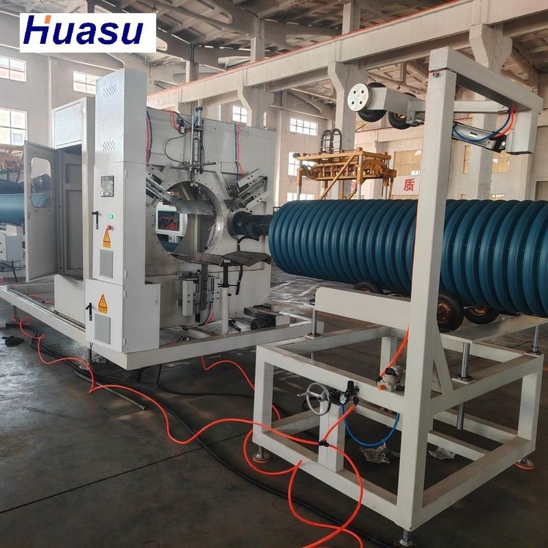 High-Efficiency Plastic Pipe Extrusion Line with Online Belling and Pressure Water-Cooling for Corrugated Pipe Production