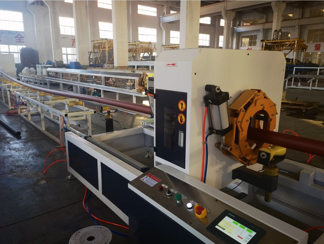 เครื่องจักรเส้นขยายท่อ HDPE ด้วย WEG Motor Siemens Beide Motor สําหรับ PE PP HDPE PVC การเลือกวัสดุการประมวลผล