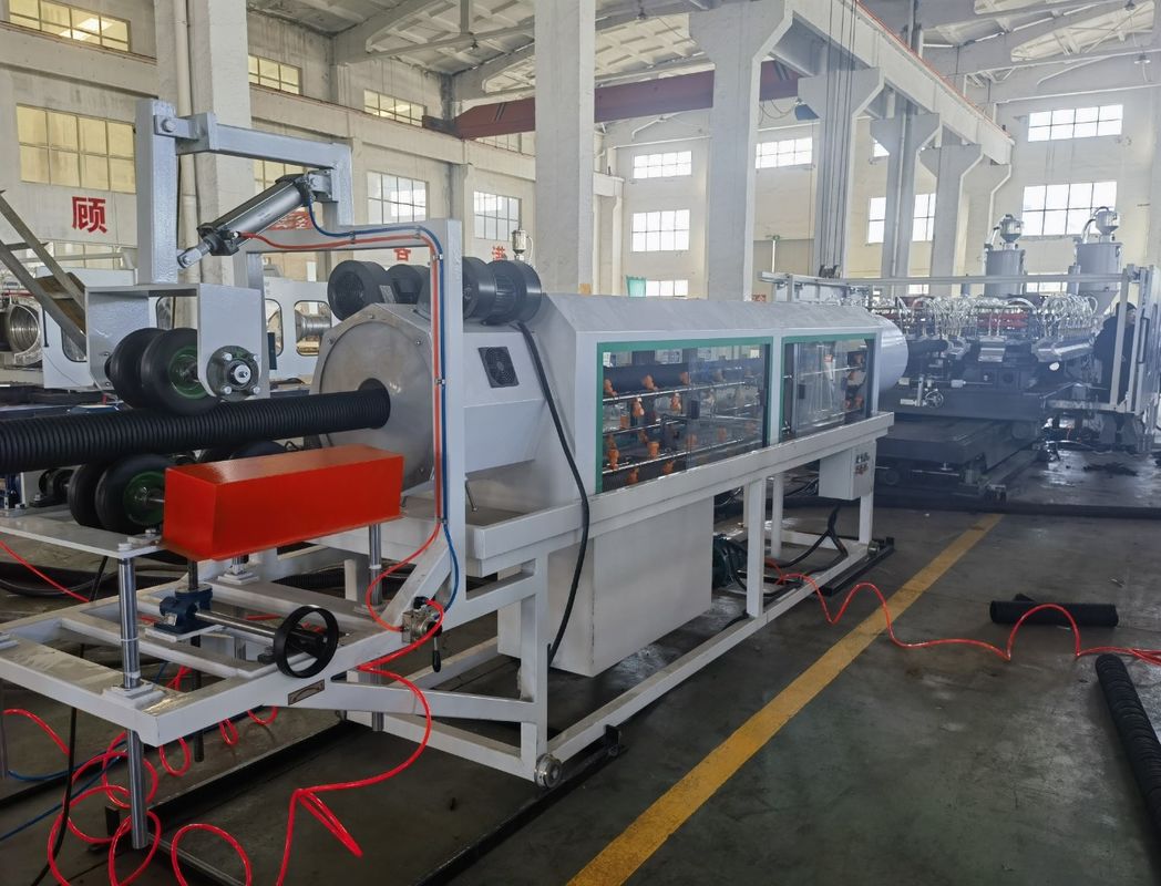 PE PP ผนังสองสายท่อ corrugated extrusion กับ Siemens ส่วนไฟฟ้าหลัก