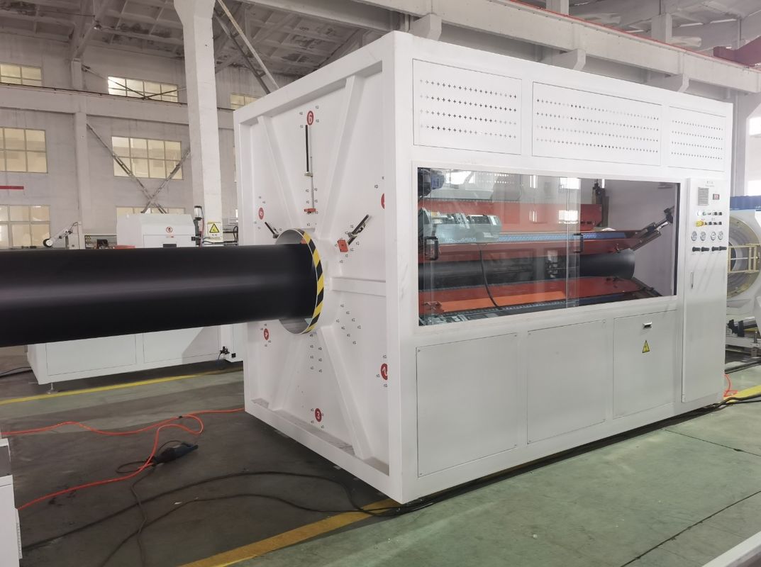 HDPE PP Pipe Solid Wall Extrusion Line สําหรับการดึงออกของท่อที่ทนทานและแข็งแรง