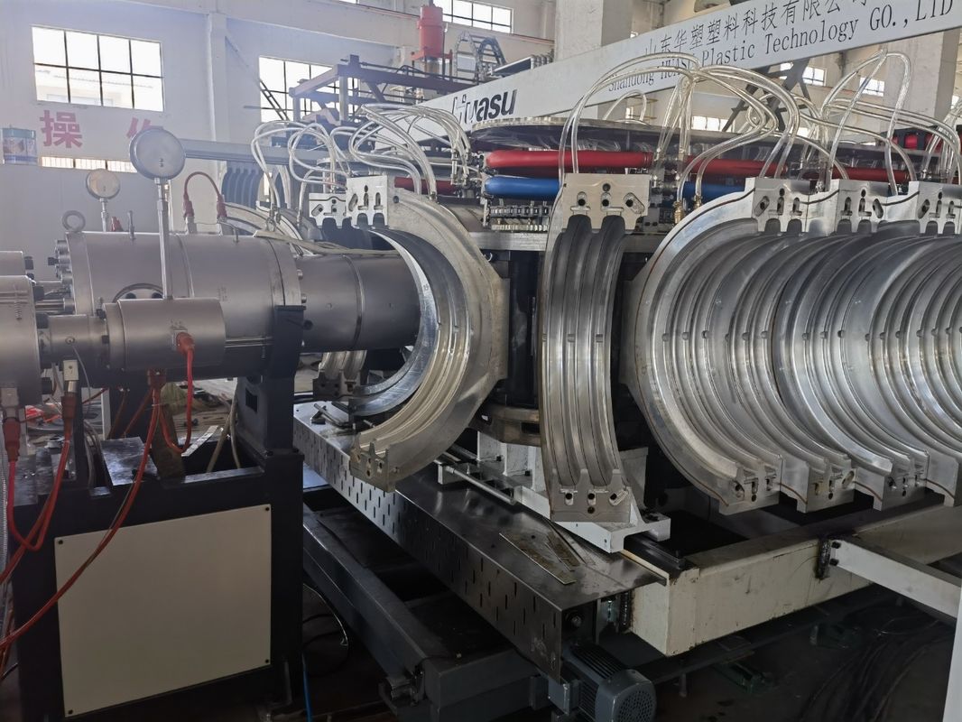 Siemens Contactor Double Wall Corrugated Pipe Extrusion Line ความจุ 100-2000 กิโลกรัม/ชั่วโมง