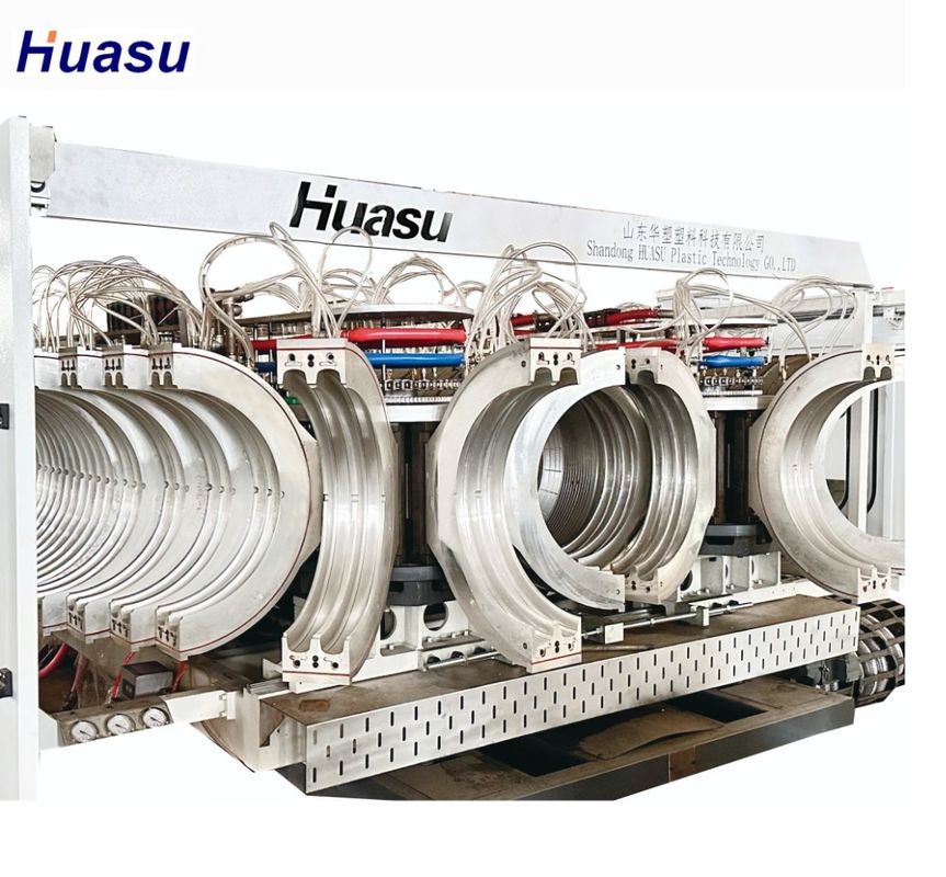 Siemens Contactor Double Wall PE Corrugated Pipe Extrusion Line สําหรับการแปรรูปพลาสติกที่เรียบและทนทาน