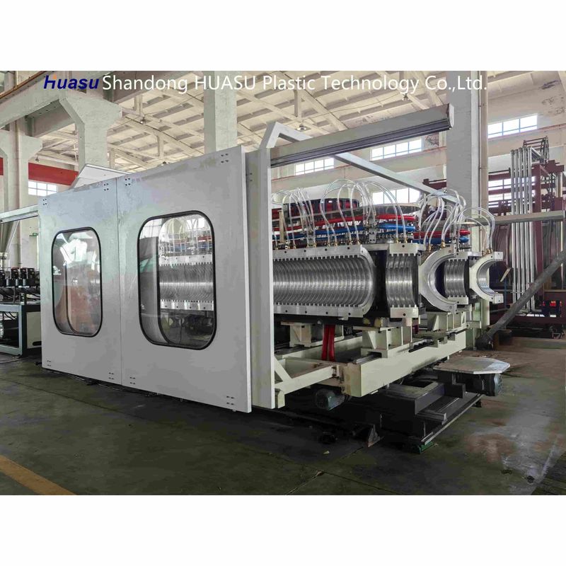 เครื่องอัดรีดท่อลูกฟูกสองชั้นแบบปรับแต่งได้ พร้อมกำลังผลิต 500-2000 กก./ชม. และระบบ PLC ของ Siemens