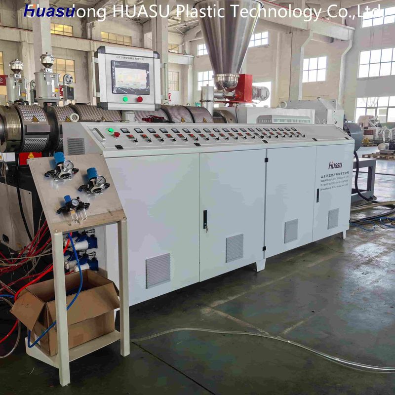 เครื่องทำท่อลูกฟูกสองชั้นอัตโนมัติความเร็วสูง 63-1600 มม. สำหรับสายการอัดรีดท่อ PVC