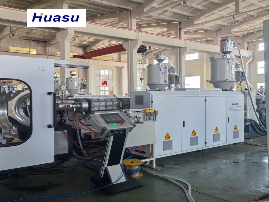 สายดัดท่อระบายน้ําแบบคอรูเกตแบบผนังสองแบบ พร้อมระบบควบคุม PLC และการเย็นน้ําสําหรับเส้น径 ท่อขนาด 1600mm Max