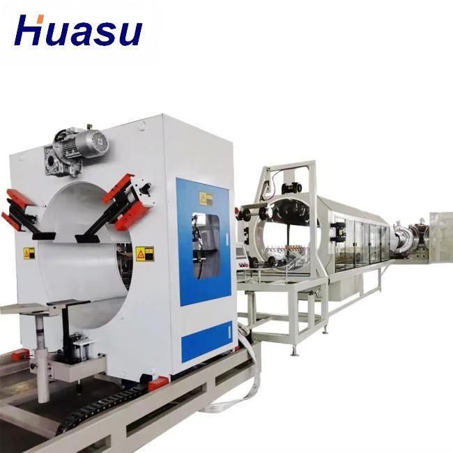 เครื่องอัดรีดสกรูคู่แบบกรวยสำหรับสายการผลิตท่อ DWC ขนาดเส้นผ่านศูนย์กลางท่อ 32-1600 มม. และกำลังการผลิต 60-2000 กก./ชม.