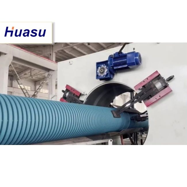 สายดัดท่อ DWC ขนาด 32-1600mm กว้างท่อ 60-2000kg/h ความจุและ Siemens PLC การควบคุมสําหรับ PVC / PE ท่อ corrugated