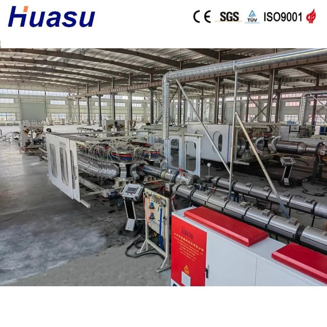 สายการผลิตท่อลูกฟูกสองชั้นประสิทธิภาพสูง พร้อมขนาดท่อ 32-1600 มม. และเทคโนโลยี Siemens PLC