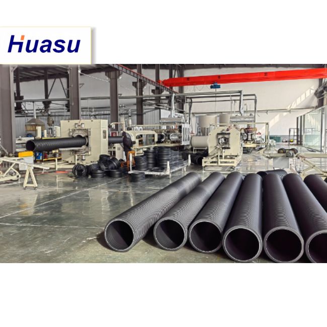 สายการอัดรีดท่อ DWC อัตโนมัติ พร้อม Siemens PLC และความเร็วสูงสำหรับ PVC PE MPP PA HDPE