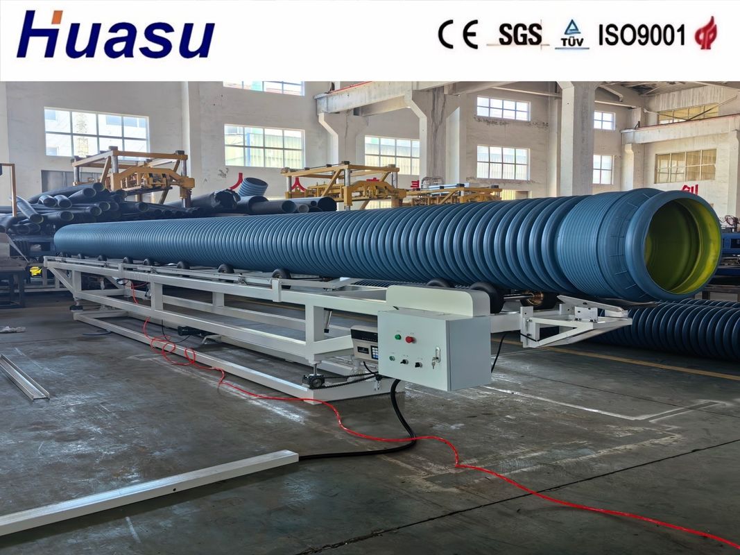 HUASU HDPE Double Wall Corrugated Pipe Extrusion Line 500-2000Kg/h สายการดึงระบายท่อ