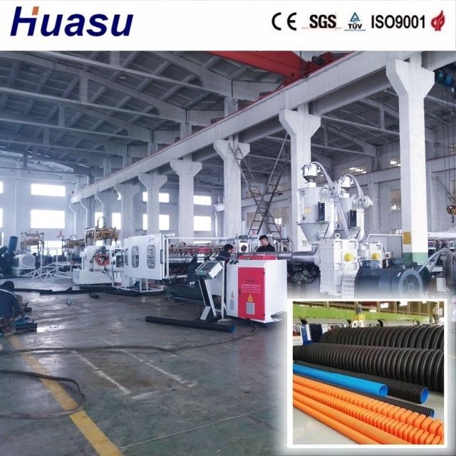 เครื่องทําท่อระบายน้ํา HDPE PVC 32-1600mm กว้าง 60-2000kg/h Output