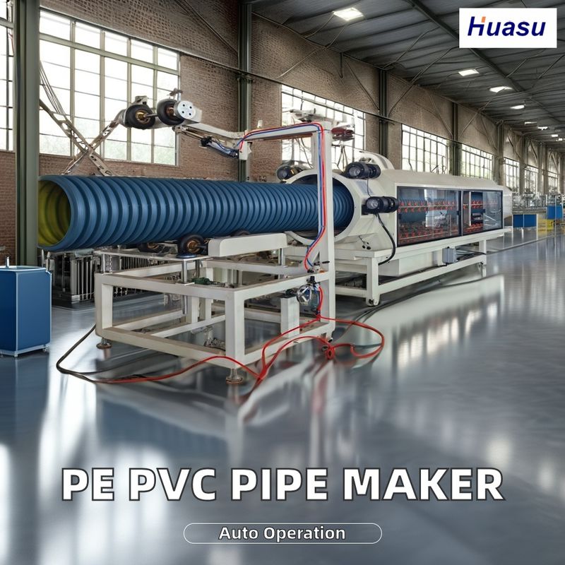 HDPE MPP PE PVC ผนังคู่ท่อ corrugated สายดึง 500-2000Kg/h