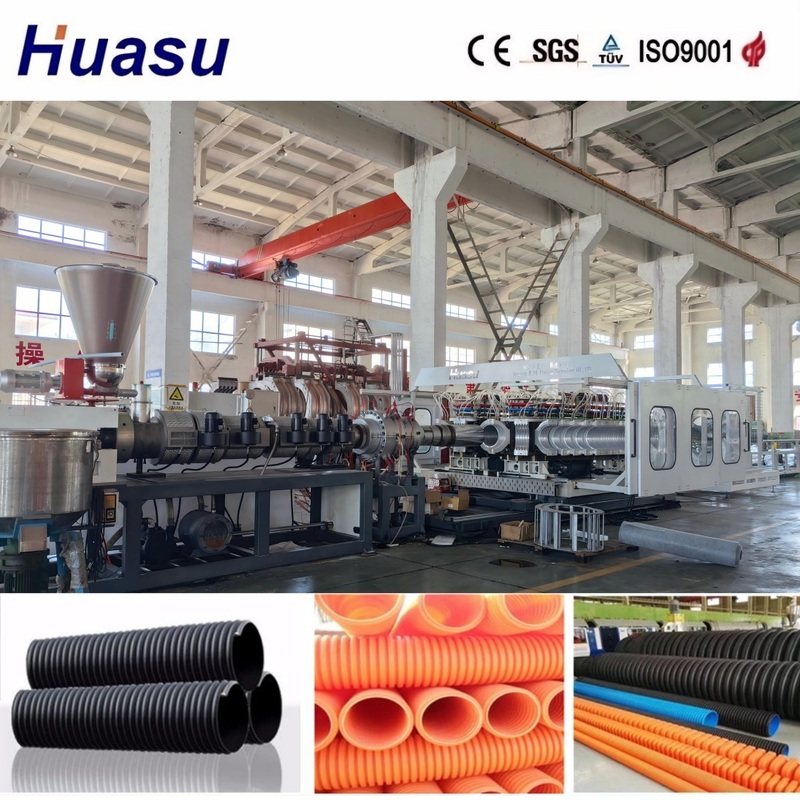 Water Cooling PVC Pipe Extrusion Line with Online Belling and High-Efficiency Cooling System for 32-1600mm Pipe Size