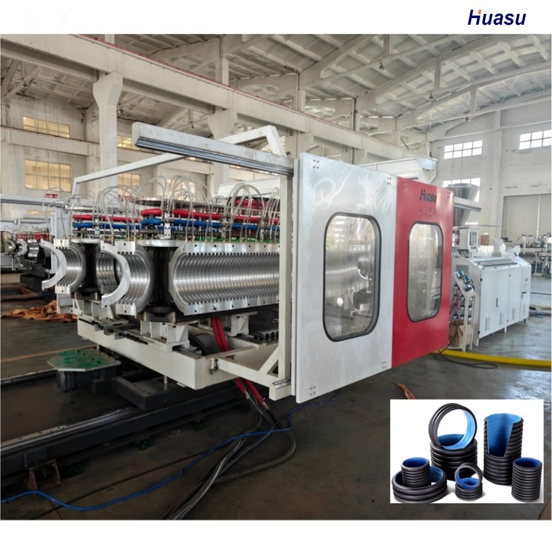 Double Wall Corrugated Pipe Extrusion Line with 38CrMoALA Screw Material for High Production Demands and 6m or Customized Pipe Length