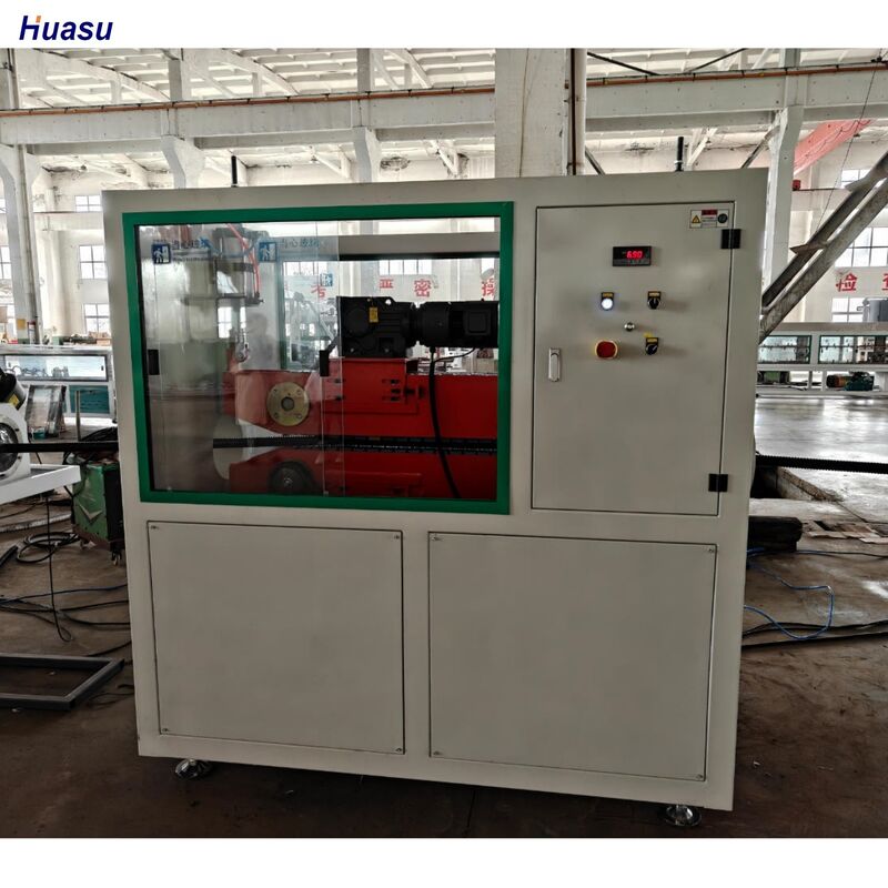 สายการผลิตท่อลูกฟูกผนังเดี่ยว พร้อมขนาดท่อสูงสุด 110 มม., ระบบระบายความร้อนด้วยน้ำ, และมอเตอร์ Siemens สำหรับการผลิตความเร็วสูง