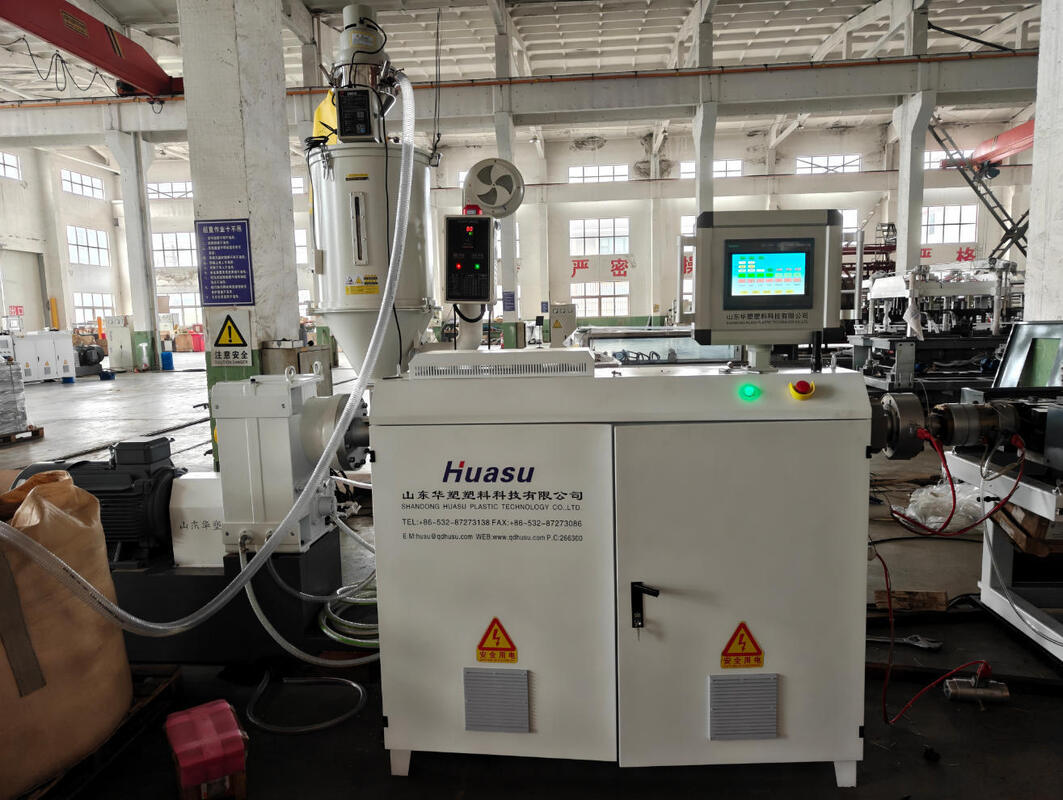 สายการผลิตท่อลูกฟูกผนังเดี่ยวอัตโนมัติเต็มรูปแบบ พร้อมกำลังผลิต 40-80 กก./ชม. และขนาดท่อสูงสุด 110 มม.