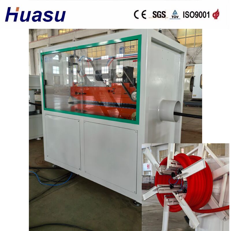 สายการผลิตท่ออัดรีดป้องกันสายเคเบิลสามชั้น พร้อมระบบระบายความร้อนด้วยอากาศและน้ำ สำหรับท่อขนาดเส้นผ่านศูนย์กลางภายใน 32 มม. - 1600 มม.