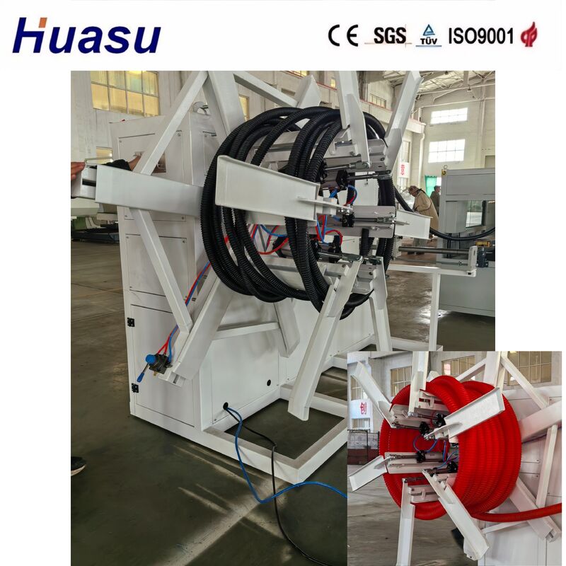 การเย็นอากาศและการเย็นน้ํา สายการป้องกันท่อท่อ extrusion กับ single screw extruder และ PLC การควบคุมไกล