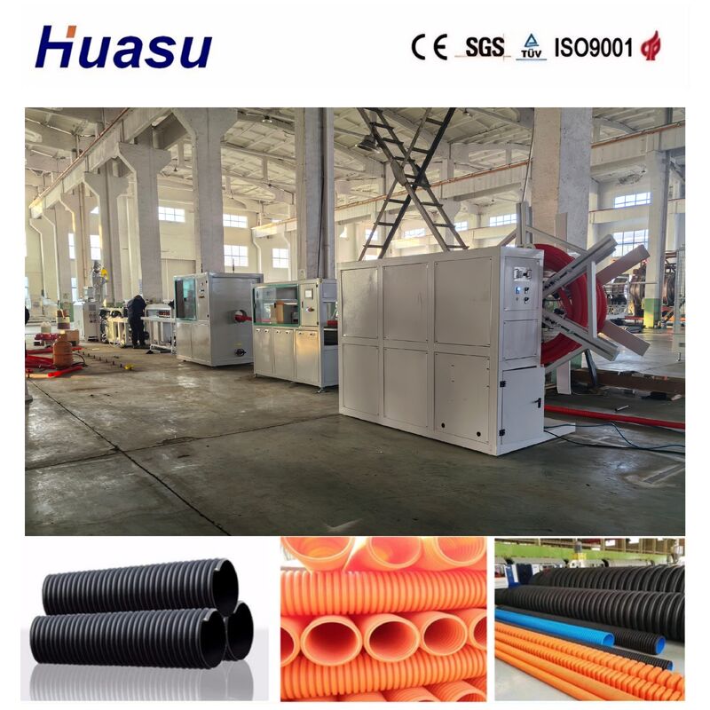 การปรับปรุงความเย็นของอากาศและความเย็นของน้ํา สายการป้องกันท่อ extrusion กับ nitriding การรักษาสกรูสําหรับ 32mm-1600mm ระยะกว้างท่อ