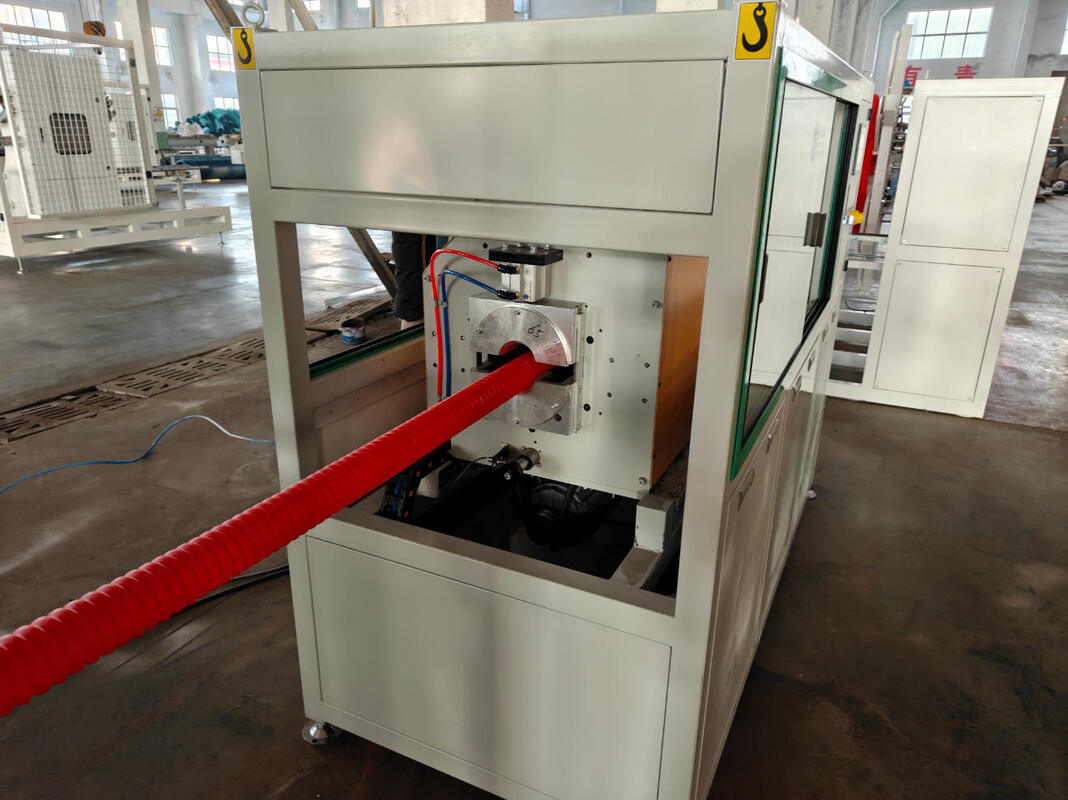 สายการผลิตท่อลูกฟูกผนังเดี่ยว พร้อมระบบควบคุม PLC ระบายความเย็นด้วยน้ำ และมอเตอร์หลัก Siemens