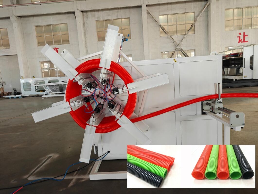 เครื่องรีดท่อลูกฟูกผนังชั้นเดียว พร้อมวัสดุถัง 38CrMoAlA และระบบไฟฟ้าหลัก Siemens Schneider ควบคุมระยะไกลด้วย PLC