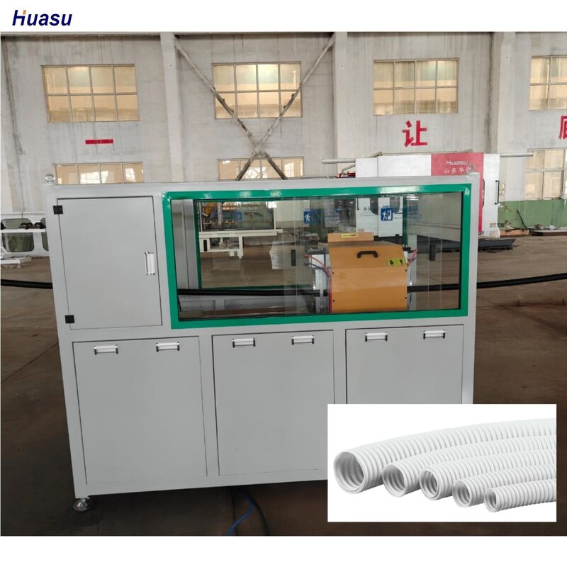 สายการผลิตท่อลูกฟูก HDPE อุปกรณ์สนับสนุนการใช้งานเครื่องอัดรีดท่อพลาสติกหลากหลายประเภท