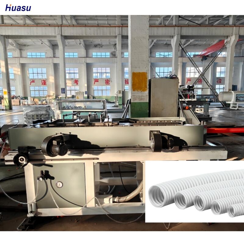เครื่องจักรสายการผลิตท่อ HDPE แบบกระบวน สําหรับการสร้างท่อยืดหยุ่นที่ใช้ในระบบประปาและระบายน้ําเสีย