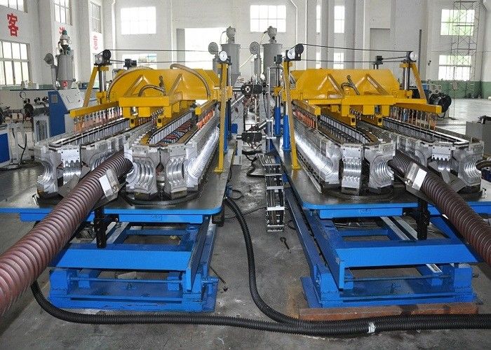 PE / PP Single Layer Spiral ท่อ Extrusion Line, SBG63-250 เครื่องทำเกลียวท่อ