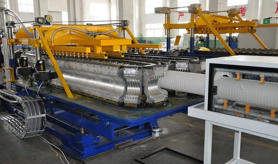Qingdao Single Wall Corrugated ท่อสายการผลิต Corrugated Pipe Extrusion Machinery