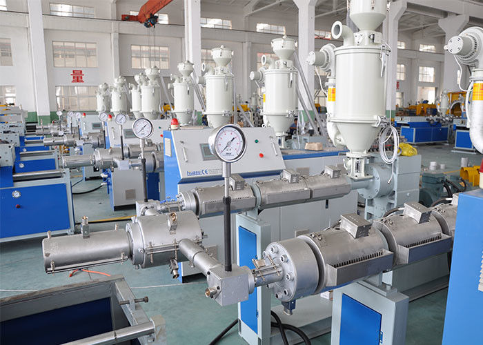 60kg / H 45mm Screw Corrugated Pipe Extrusion Line ประเภทแนวนอน