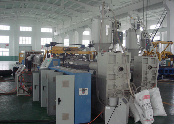 HDPE PP DWC เครื่องจักรท่อลูกฟูกสองชั้นพร้อมระบบ Siemens HMI