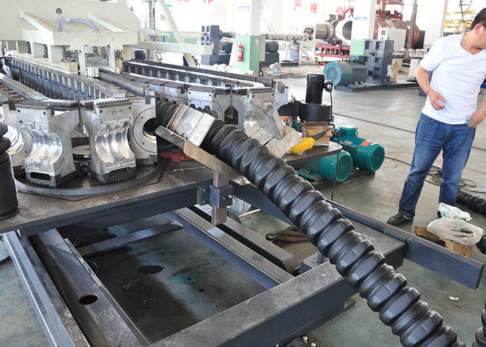 ท่อระบายน้ำทิ้งแบบ Double Wall Corrugated Pipe Extrusion Line สำหรับ Fields Streets