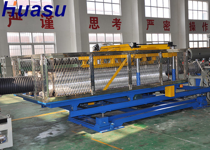 PE PVC เครื่องอัดรีดท่อลูกฟูกพลาสติกแบบยืดหยุ่น Single Wall Double Wall