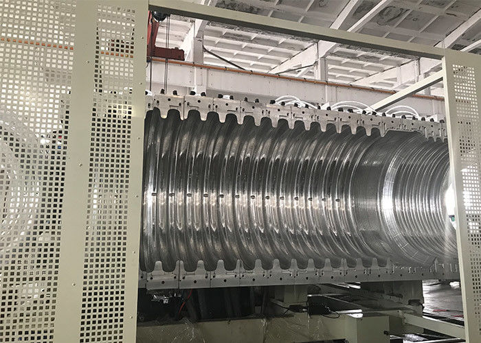 Sn4 Sn8 Double Wall Corrugated Pipe Corrugator เครื่องตัด Extruder Perforator