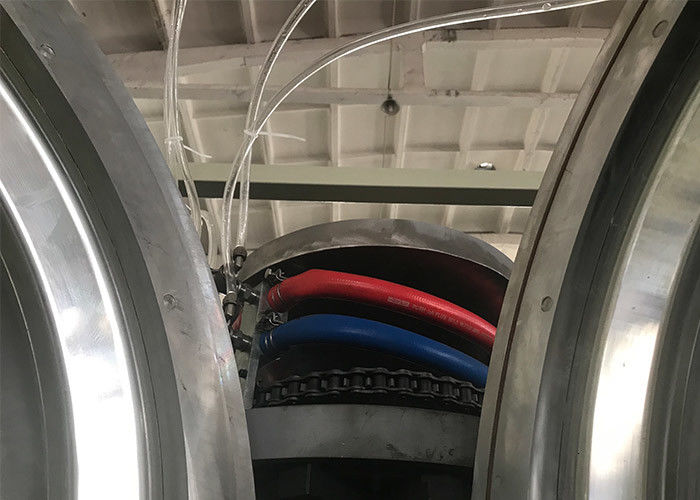 พลาสติก PE PP PVC HDPE เครื่องอัดรีดท่อ Double Wall Corrugated Pipe Line