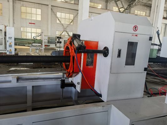 DWC Pipe Extrusion Line with Conical Twin-screw Extruder for 32-1600mm Pipe Diameter and 60-2000kg/h Capacity