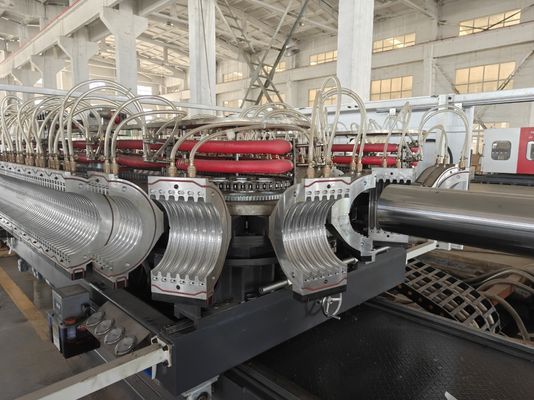 Single Double Wall Corrugated Pipe Making Machine Extrusion Line featuring 20CrMnTi Gear Material