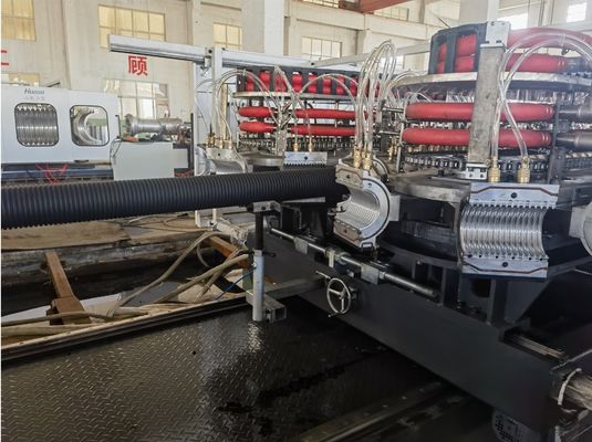 PE Double Wall Corrugated Pipe Extrusion Line 1600mm with Siemens PLC